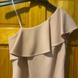 Blush pink one shoulder dress size 2, Julia Jordan